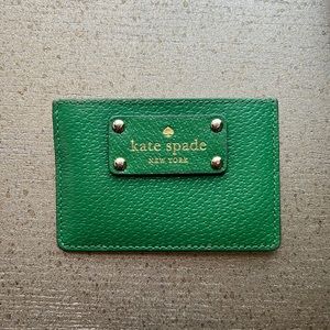 Kate Spade Lucky Green Wellesley Card Holder